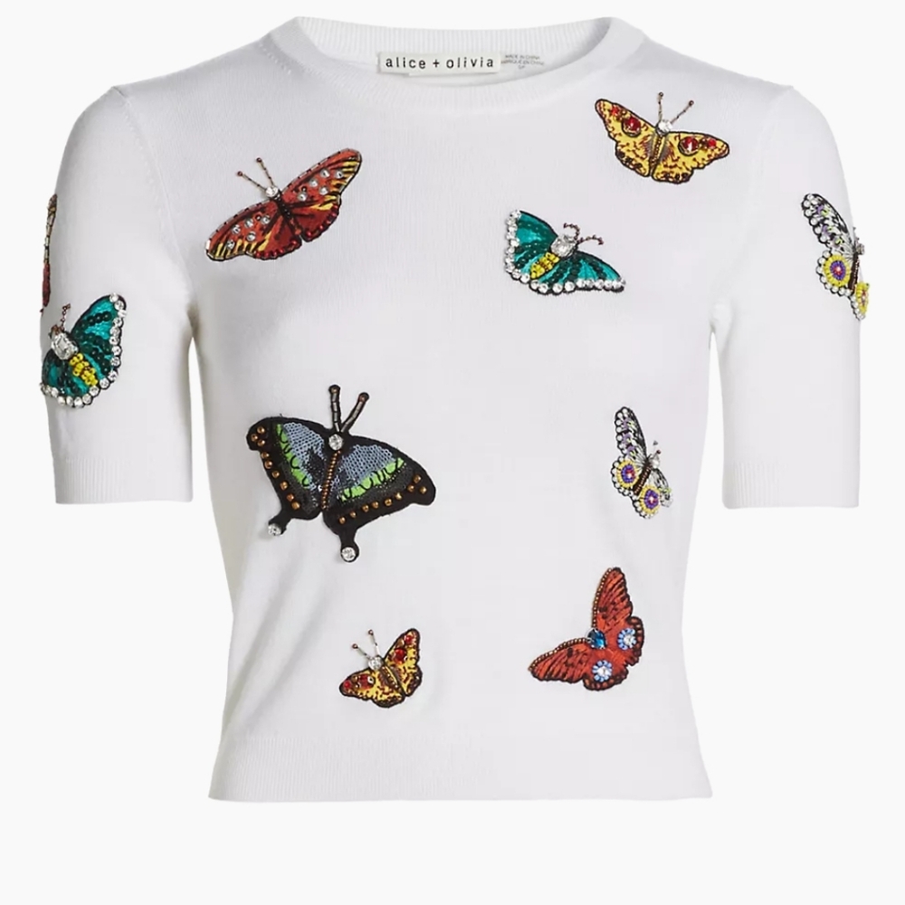 ALICE + OLIVIA Butterfly Top